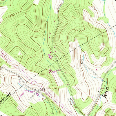 United States Geological Survey Indiana, PA (1963, 24000-Scale) digital map