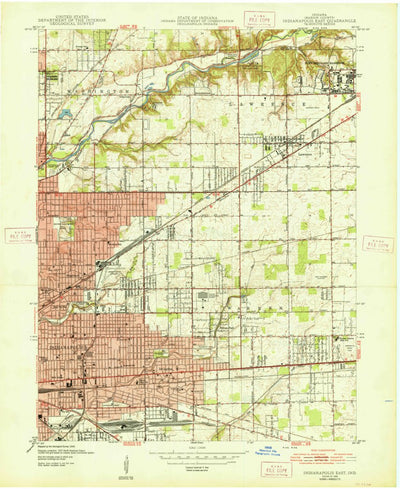 United States Geological Survey Indianapolis East, IN (1948, 24000-Scale) digital map