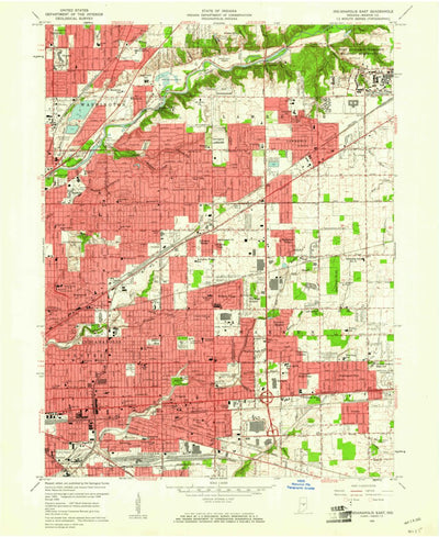 United States Geological Survey Indianapolis East, IN (1959, 24000-Scale) digital map