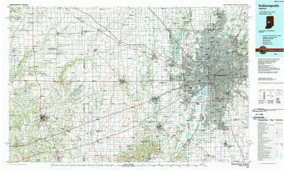 United States Geological Survey Indianapolis, IN (1986, 100000-Scale) digital map