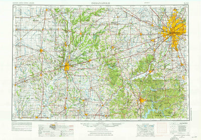 United States Geological Survey Indianapolis, IN-IL (1953, 250000-Scale) digital map