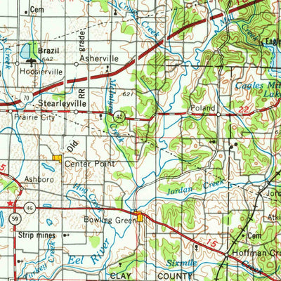 United States Geological Survey Indianapolis, IN-IL (1953, 250000-Scale) digital map