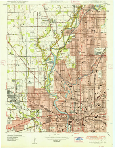 United States Geological Survey Indianapolis West, IN (1948, 24000-Scale) digital map