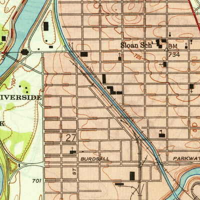 United States Geological Survey Indianapolis West, IN (1948, 24000-Scale) digital map
