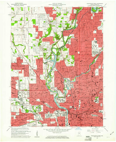 United States Geological Survey Indianapolis West, IN (1959, 24000-Scale) digital map