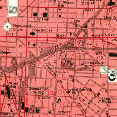 United States Geological Survey Indianapolis West, IN (1959, 24000-Scale) digital map