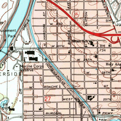United States Geological Survey Indianapolis West, IN (1998, 24000-Scale) digital map
