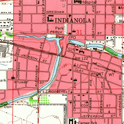 United States Geological Survey Indianola, MS (1965, 24000-Scale) digital map