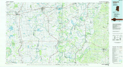 United States Geological Survey Indianola, MS (1984, 100000-Scale) digital map
