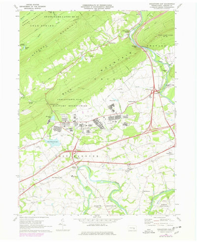 United States Geological Survey Indiantown Gap, PA (1969, 24000-Scale) digital map