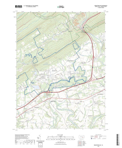 United States Geological Survey Indiantown Gap, PA (2023, 24000-Scale) digital map