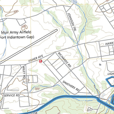 United States Geological Survey Indiantown Gap, PA (2023, 24000-Scale) digital map