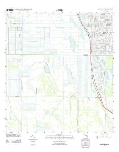 United States Geological Survey Indiantown NW, FL (2012, 24000-Scale) digital map