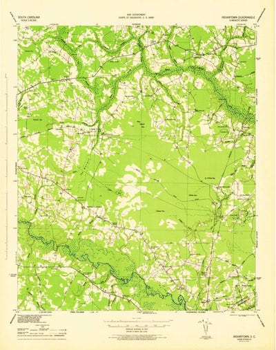 United States Geological Survey Indiantown, SC (1946, 62500-Scale) digital map
