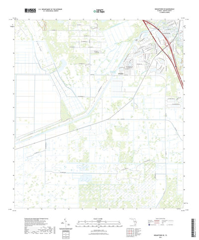 United States Geological Survey Indiantown SE, FL (2021, 24000-Scale) digital map