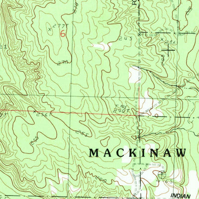 United States Geological Survey Indianville, MI (1982, 25000-Scale) digital map
