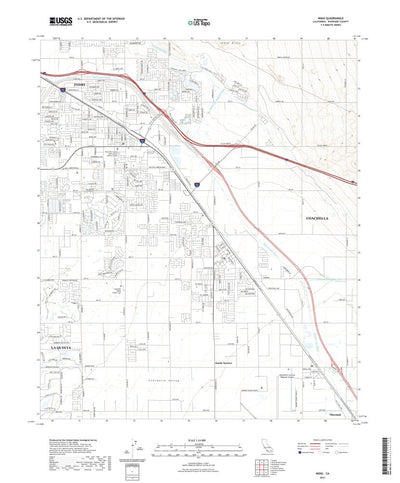 United States Geological Survey Indio, CA (2021, 24000-Scale) digital map