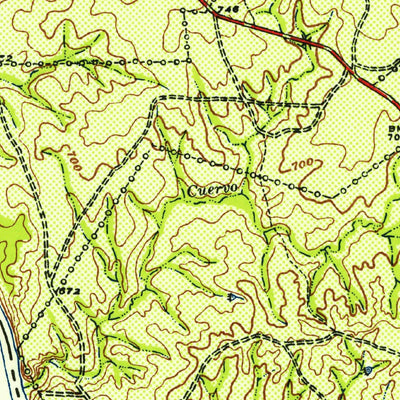 United States Geological Survey Indio Creek, TX (1957, 62500-Scale) digital map