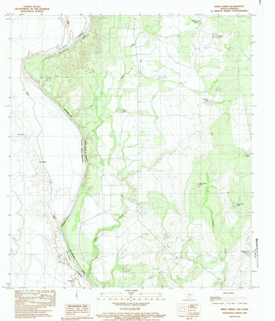 United States Geological Survey Indio Creek, TX (1983, 24000-Scale) digital map