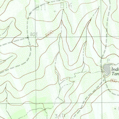 United States Geological Survey Indio Tank, TX (1982, 24000-Scale) digital map