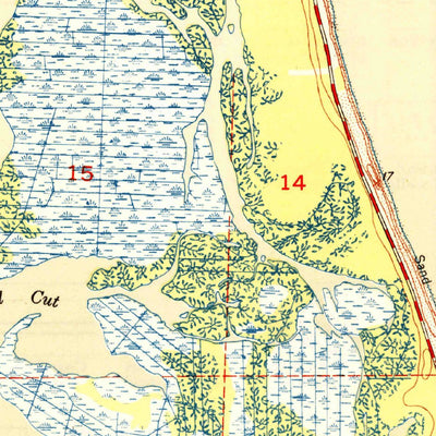 United States Geological Survey Indrio, FL (1950, 24000-Scale) digital map