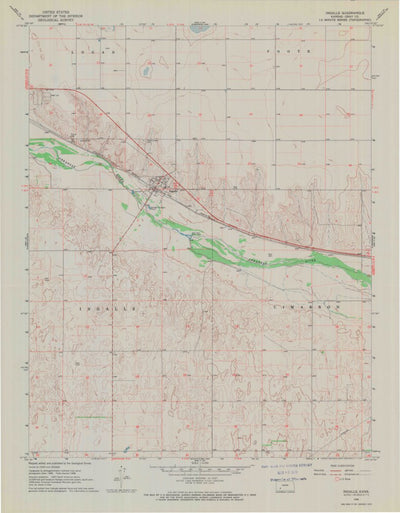 United States Geological Survey Ingalls, KS (1968, 24000-Scale) digital map