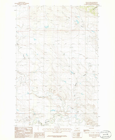 United States Geological Survey Ingals Dam, MT (1986, 24000-Scale) digital map