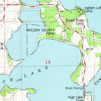 United States Geological Survey Ingham Lake, IA (1980, 24000-Scale) digital map