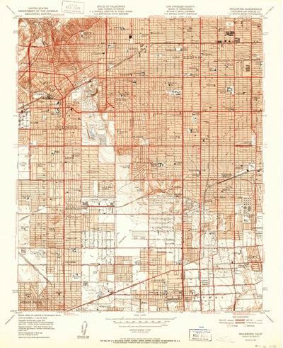 United States Geological Survey Inglewood, CA (1952, 24000-Scale) digital map