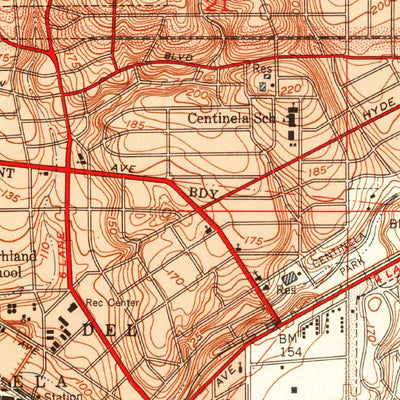 United States Geological Survey Inglewood, CA (1952, 24000-Scale) digital map
