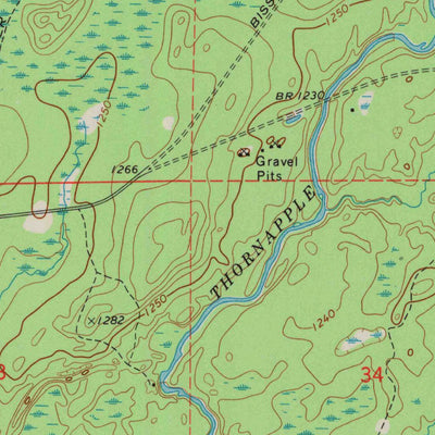 United States Geological Survey Ingram NW, WI (1971, 24000-Scale) digital map