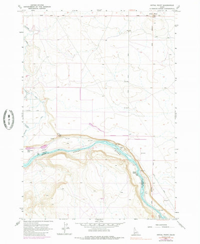United States Geological Survey Initial Point, ID (1957, 24000-Scale) digital map