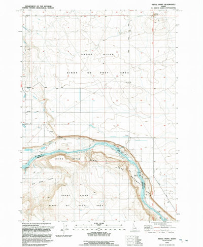 United States Geological Survey Initial Point, ID (1992, 24000-Scale) digital map