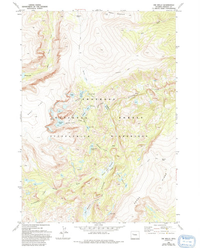 United States Geological Survey Ink Wells, WY (1968, 24000-Scale) digital map