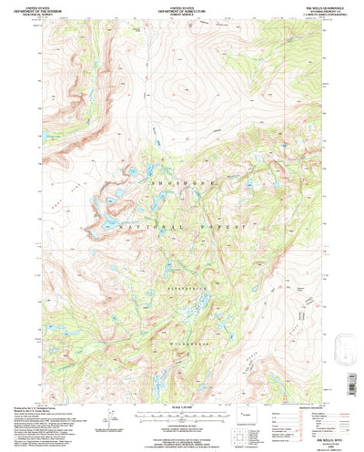 United States Geological Survey Ink Wells, WY (1991, 24000-Scale) digital map