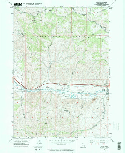 United States Geological Survey Inkom, ID (1971, 24000-Scale) digital map