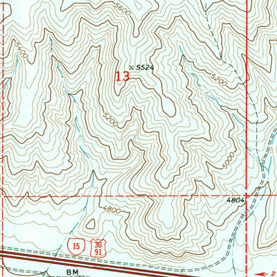 United States Geological Survey Inkom, ID (1971, 24000-Scale) digital map