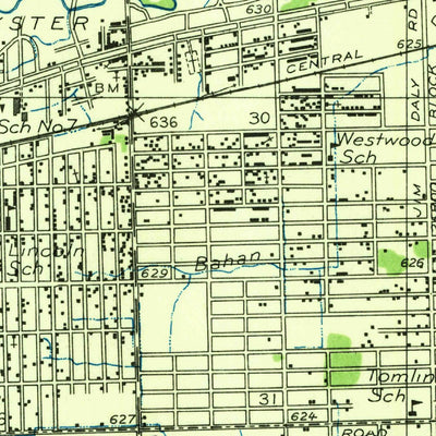 United States Geological Survey Inkster, MI (1936, 31680-Scale) digital map