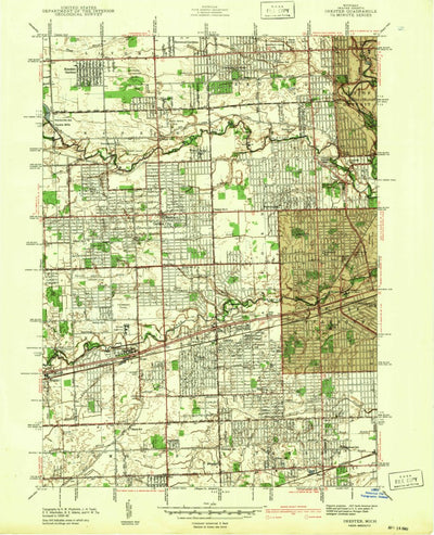 United States Geological Survey Inkster, MI (1942, 24000-Scale) digital map