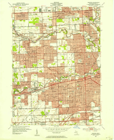 Inkster, MI (1952, 24000-Scale) Map by United States Geological Survey