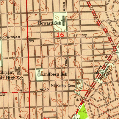 United States Geological Survey Inkster, MI (1952, 24000-Scale) digital map
