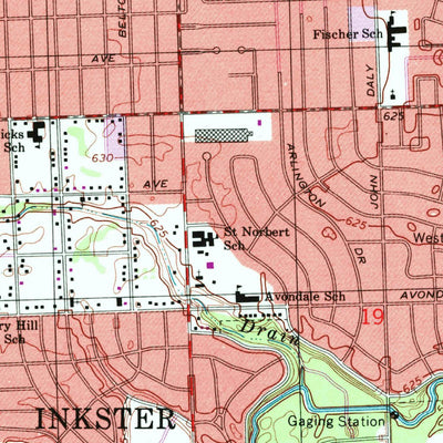 United States Geological Survey Inkster, MI (1996, 24000-Scale) digital map