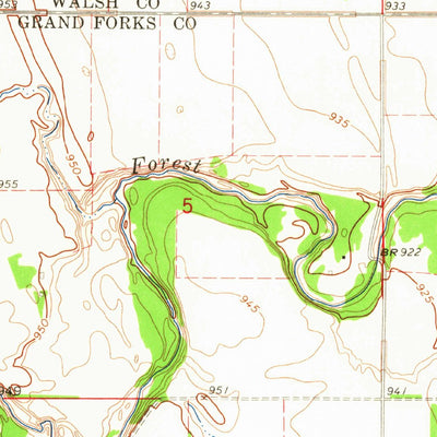 United States Geological Survey Inkster NE, ND (1963, 24000-Scale) digital map
