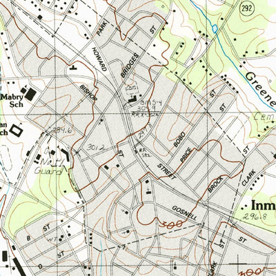 United States Geological Survey Inman, SC (1983, 24000-Scale) digital map