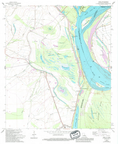 United States Geological Survey Innis, LA-MS (1965, 24000-Scale) digital map