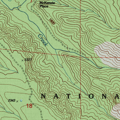 United States Geological Survey Inskip Hill, CA (1995, 24000-Scale) digital map