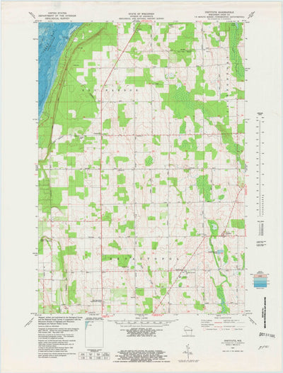 United States Geological Survey Institute, WI (1981, 24000-Scale) digital map