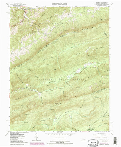 United States Geological Survey Interior, VA-WV (1965, 24000-Scale) digital map