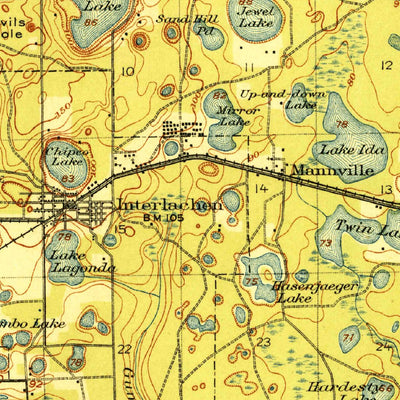 United States Geological Survey Interlachen, FL (1916, 62500-Scale) digital map