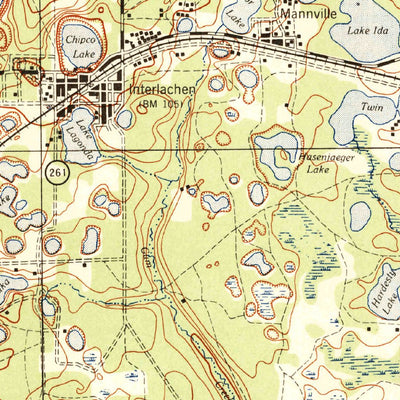 United States Geological Survey Interlachen, FL (1944, 62500-Scale) digital map